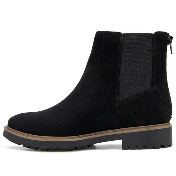 NWOT Women's Esprit Sutton Chelsea Boots Black Faux Suede Various Sizes - Picture 2 of 6